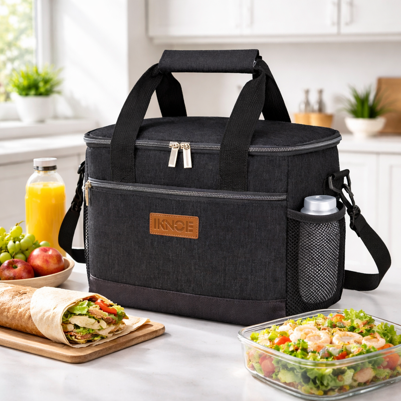 iknoe Insulated Lunch Bag Leakproof Cooler Foldable Work Travel Picnic
