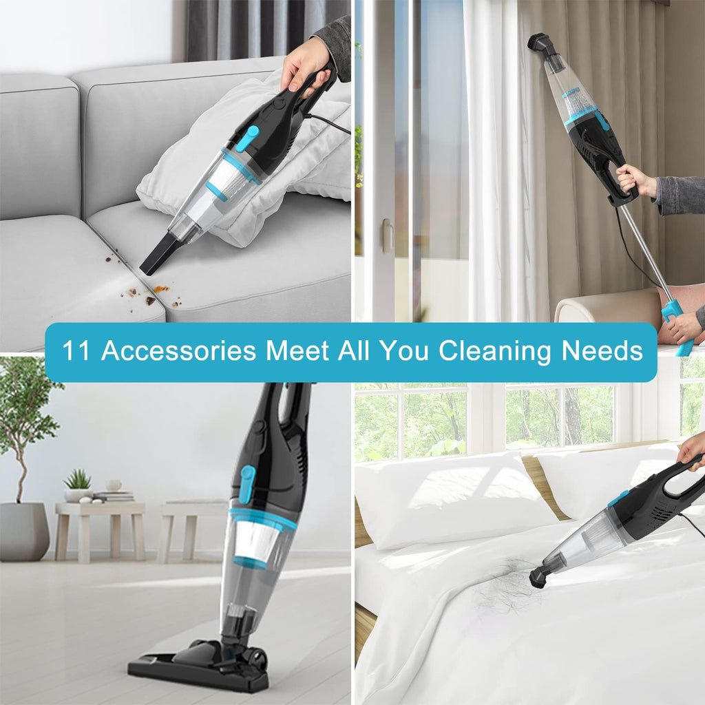 Intercleaner Corded Vacuum Cleaner, 15KPa Powerful Suction with 400W Motor, 12