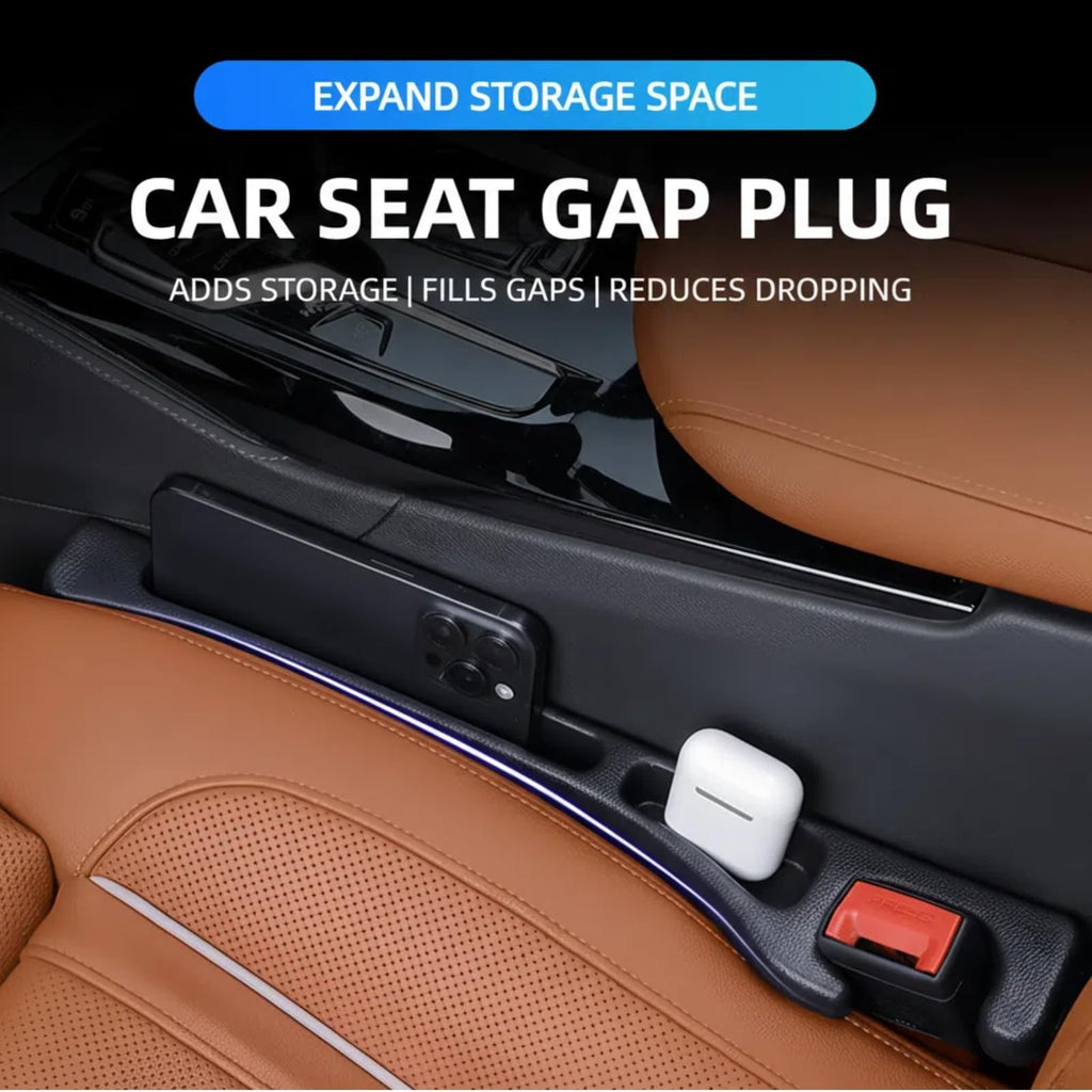 2 Pack Car Seat Gap Organizer, Seat Gap Filler Plug for Cars Prevents Lost Items