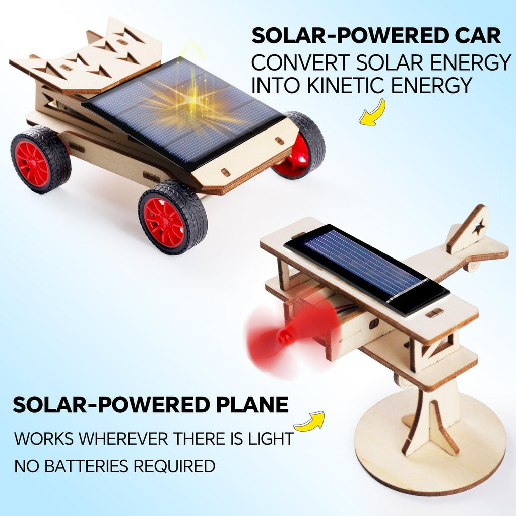 STEM Solar Car Kit Kids Science Experiment Building Toy Ages 8-12