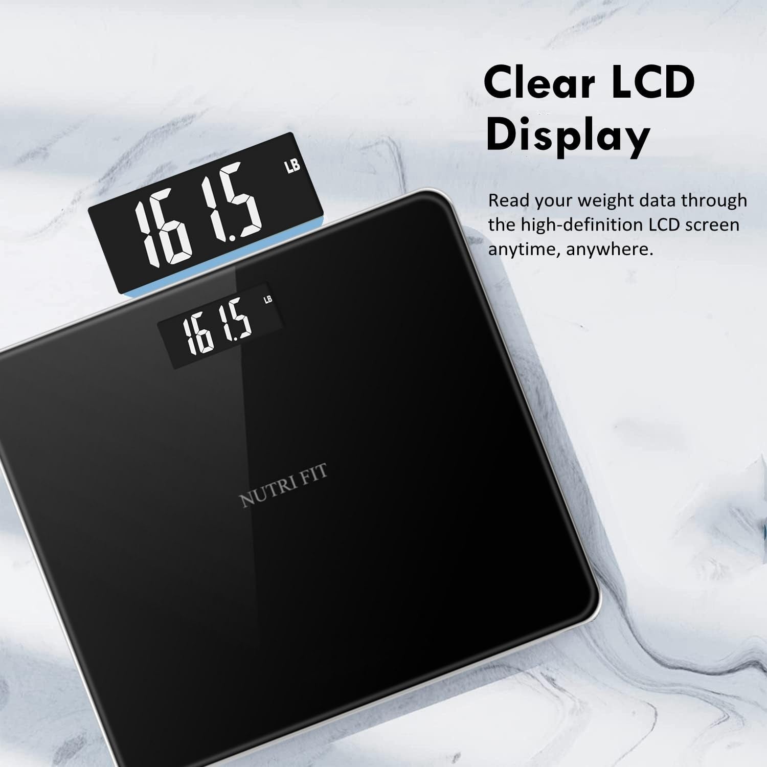 Digital Bathroom Scale 330lb High Accuracy LCD Weight Scale Home Use