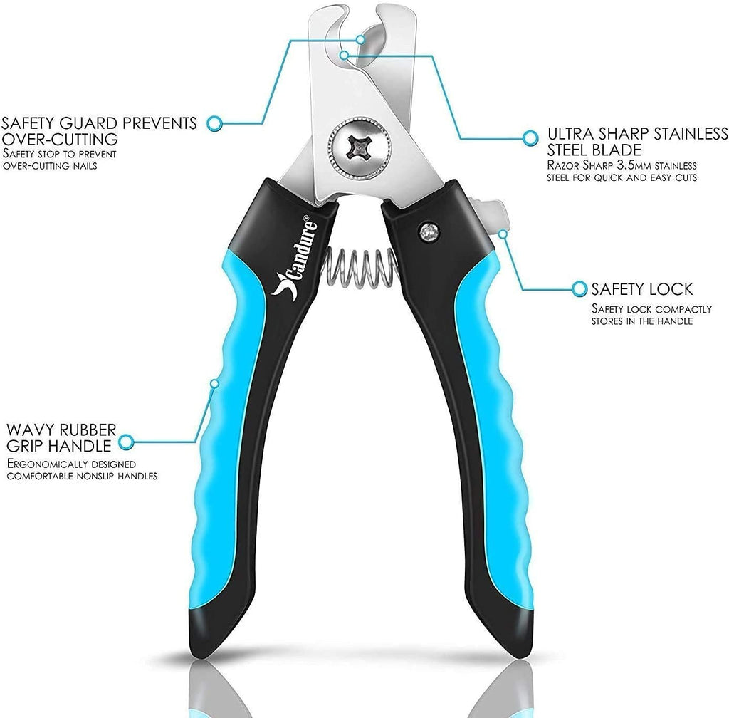 Dog Nail Clippers with Safety Guard Pet Nail Trimmer Stainless Steel Grooming