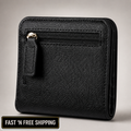 Toughergun Slim RFID Leather Wallet for Women Compact Bifold ID Coin Zipper