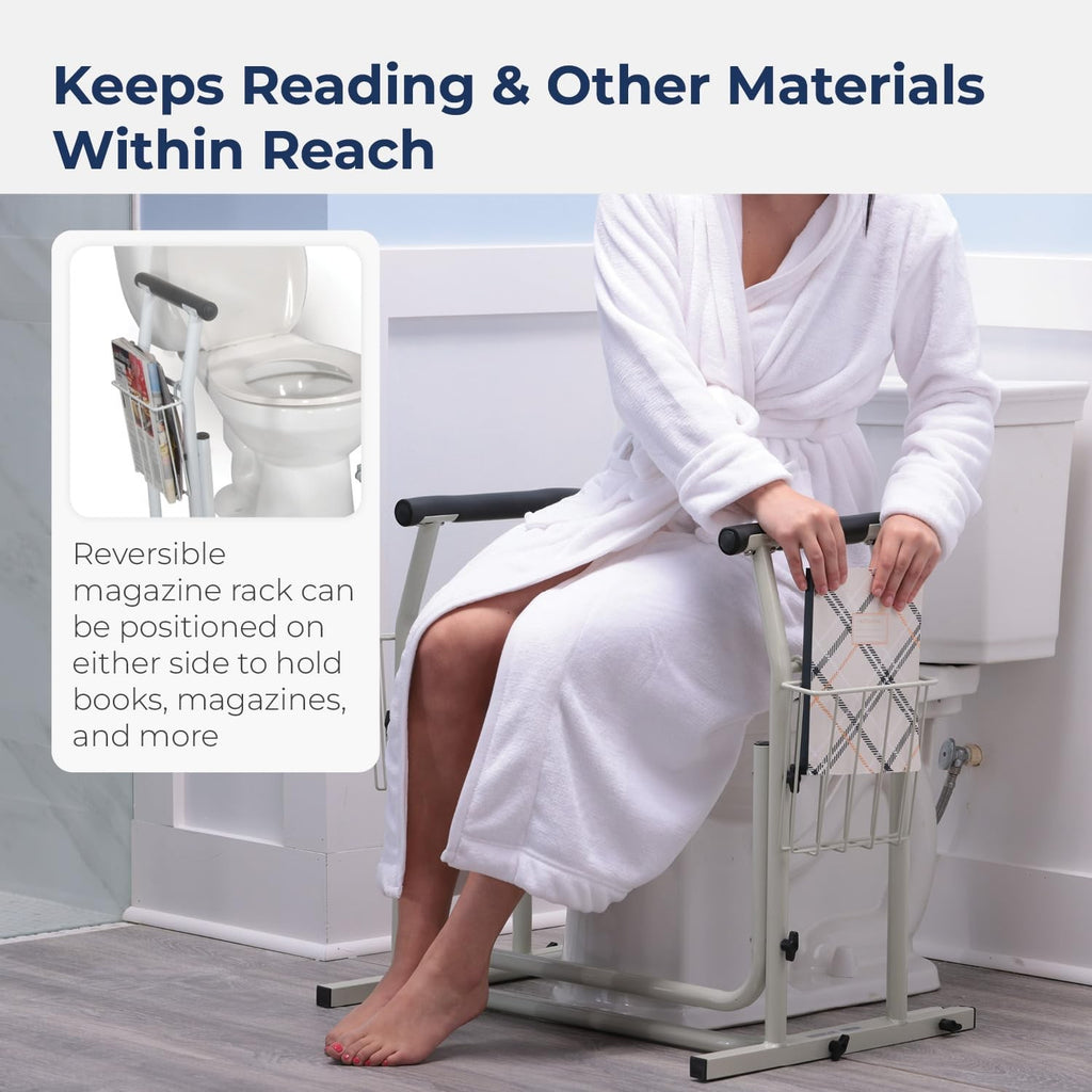 Toilet Safety Frame, Bathroom Grab Bar for Toilets, Freestanding Toilet Rail