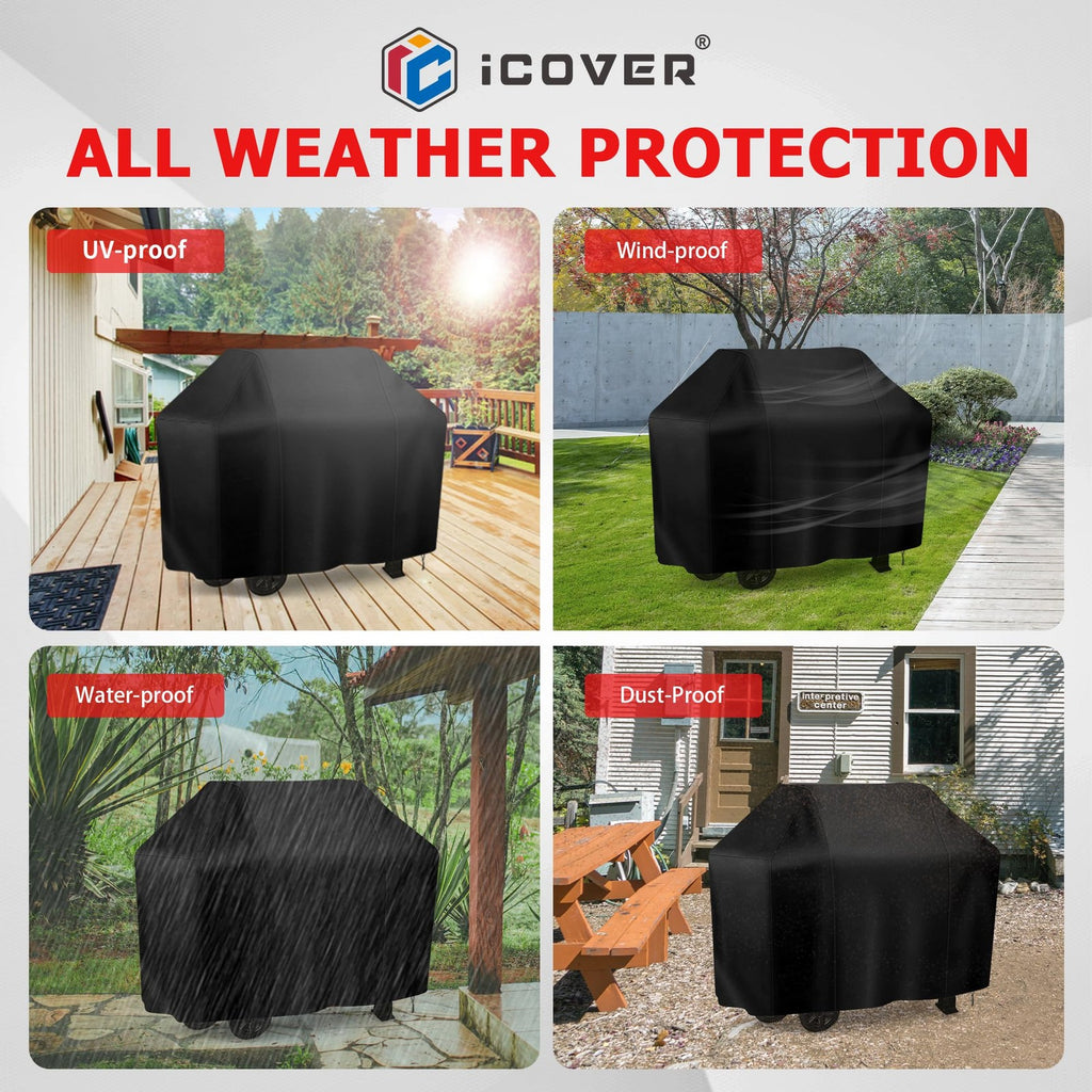 Grill Cover 58 Inch Waterproof UV Resistant BBQ Cover Outdoor Weber Charbroil