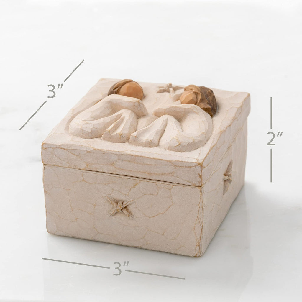 Willow Tree Friendship Keepsake Box Hand Painted Jewelry Storage Gift Home Decor