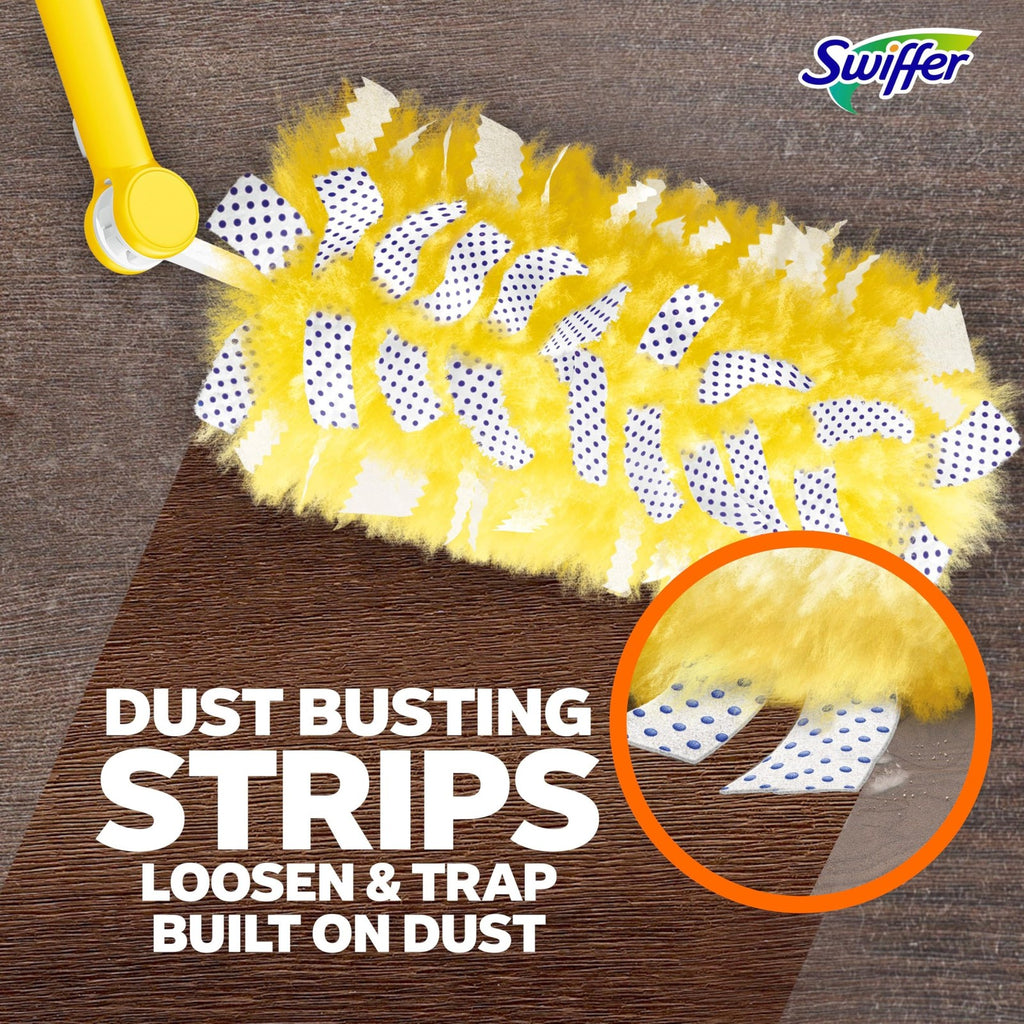 Swiffer Duster Kit with 3 ft Extendable Handle, Heavy Duty Dusting Starter Kit.