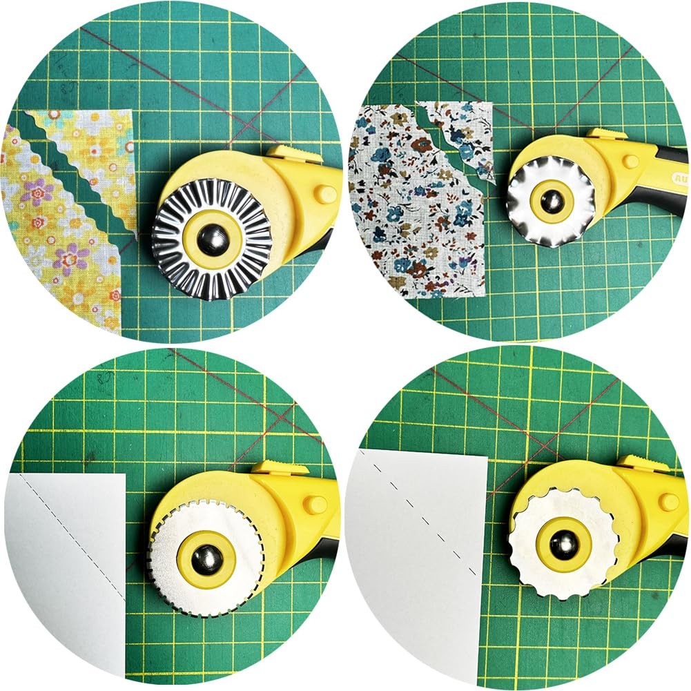 AUTOTOOLHOME 45mm Rotary Cutter 9 Extra Blades SKS-7 Fabric Cutter Set