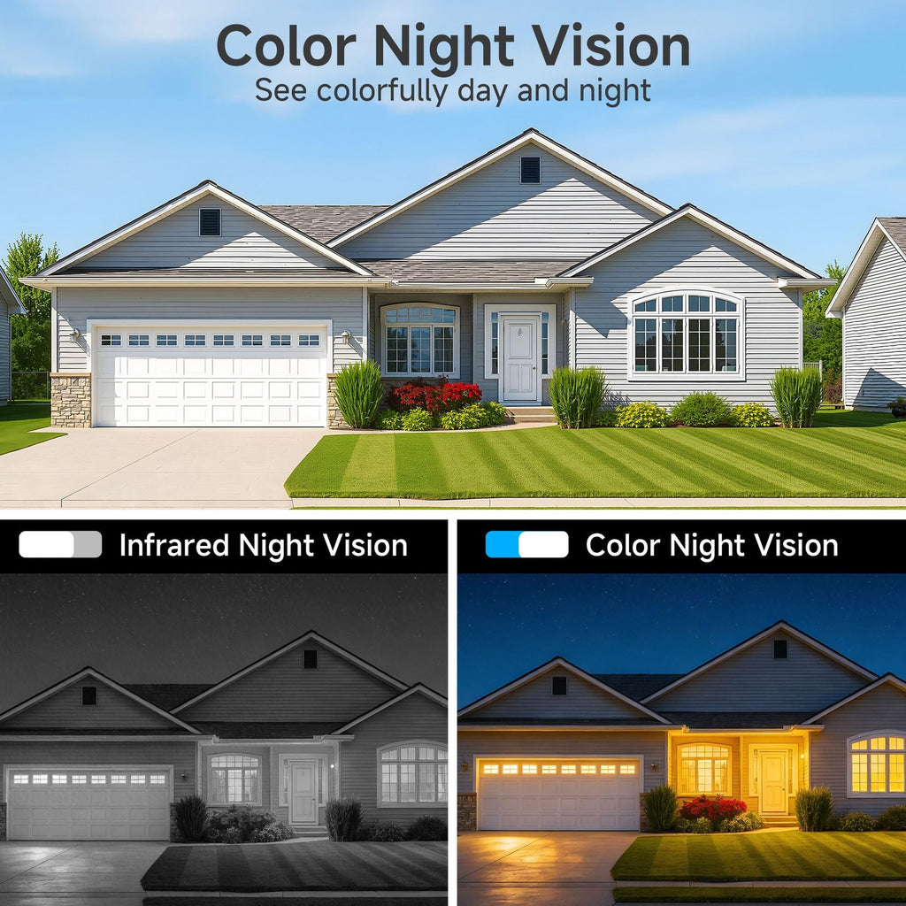 Noorio Solar Security Cameras Wireless Outdoor, 5G & 2.4G WiFi Cameras for Home