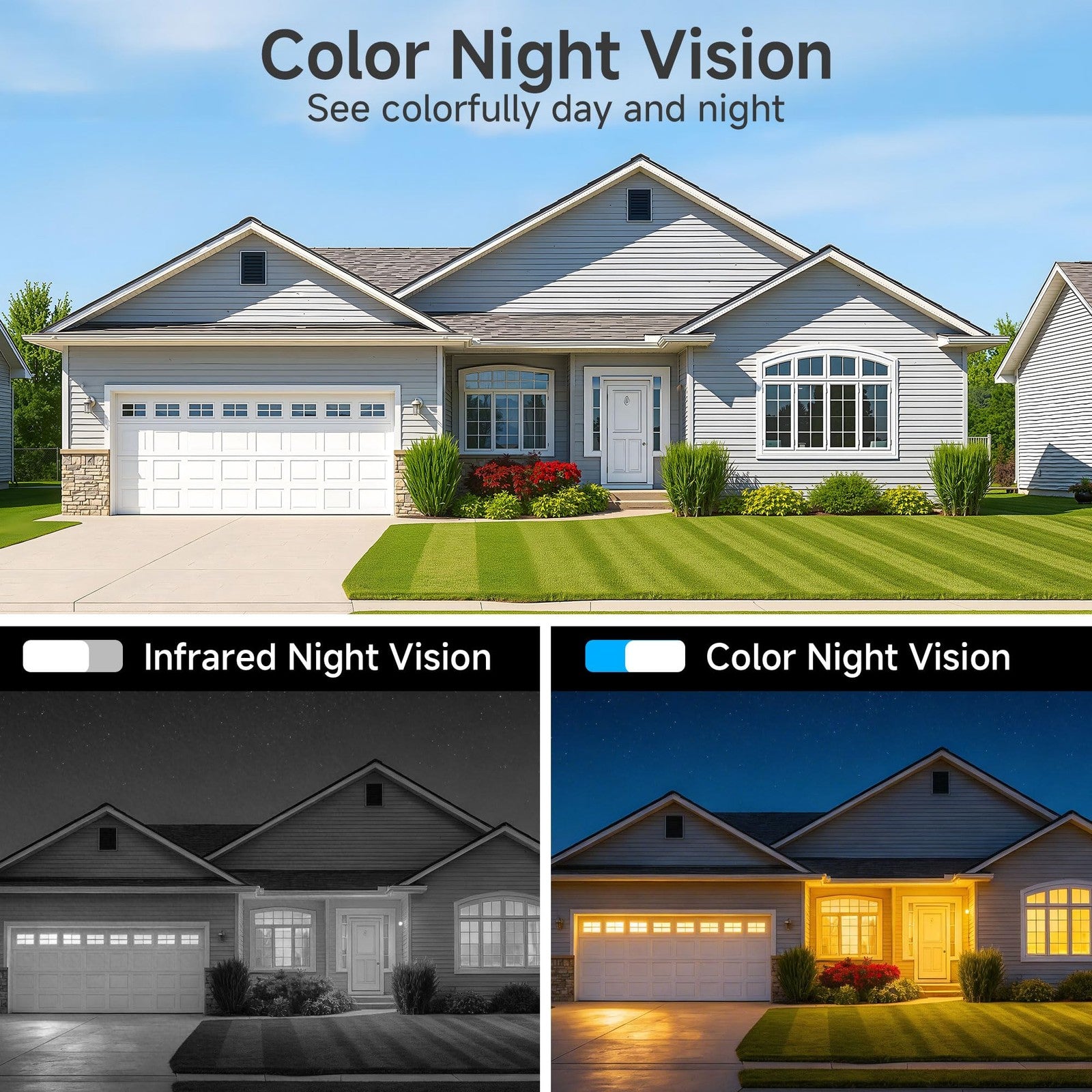 Noorio Solar Security Cameras Wireless Outdoor, 5G & 2.4G WiFi Cameras for Home