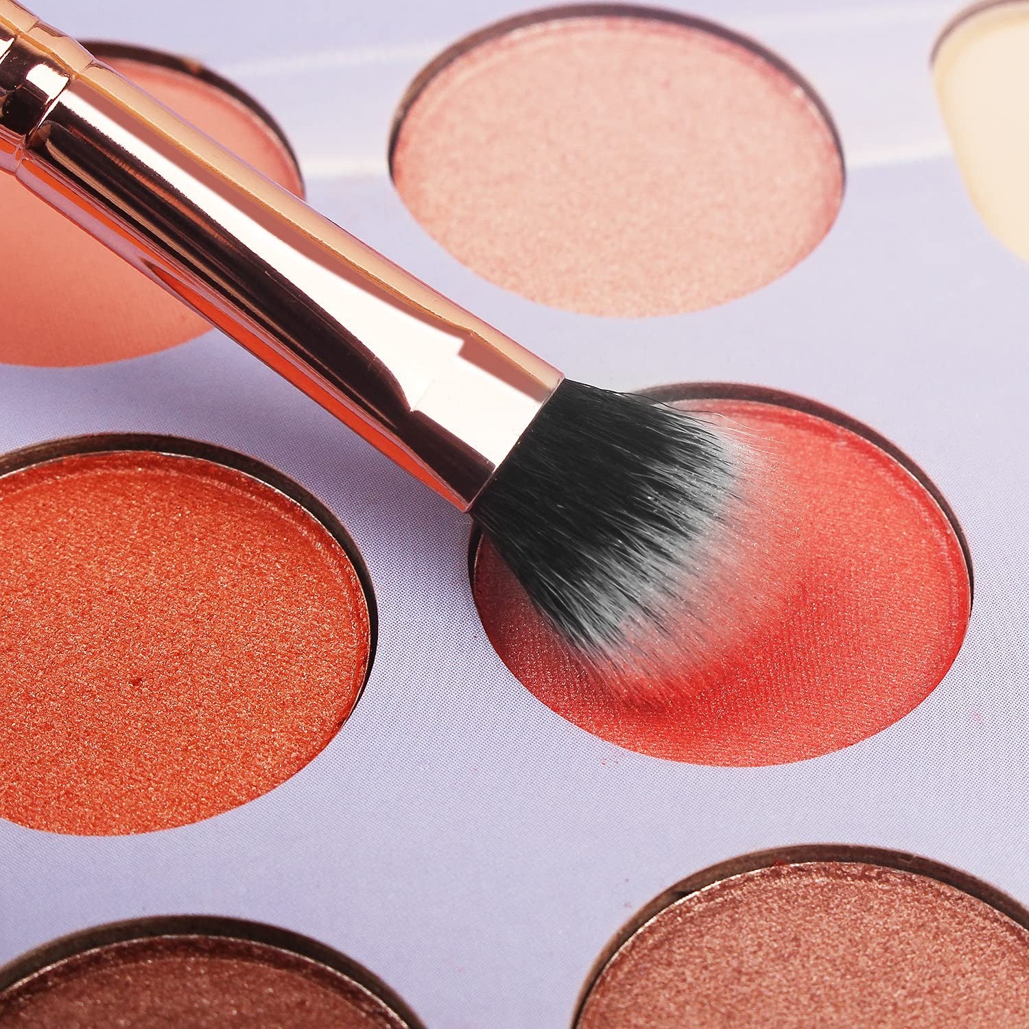 Real Perfection Makeup Brush Set 16 Pcs with 1 Eyebrow Razor Premium Synthetic