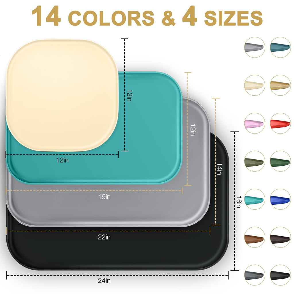 Silicone Pet Food Mat with Raised Edge for Food and Water Bowl Dog Feeding Mats.
