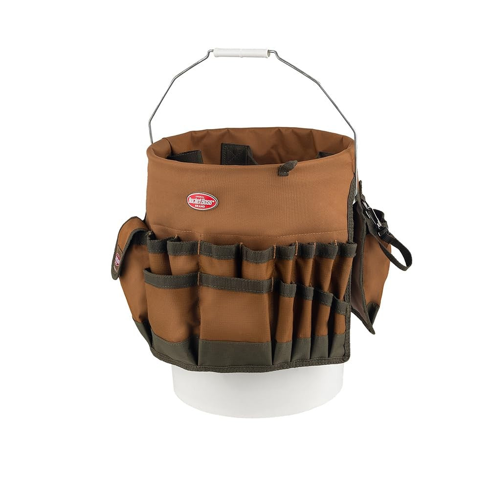 Bucket Boss The Bucketeer Bucket Tool Organizer in Brown Portable Hardware Tools