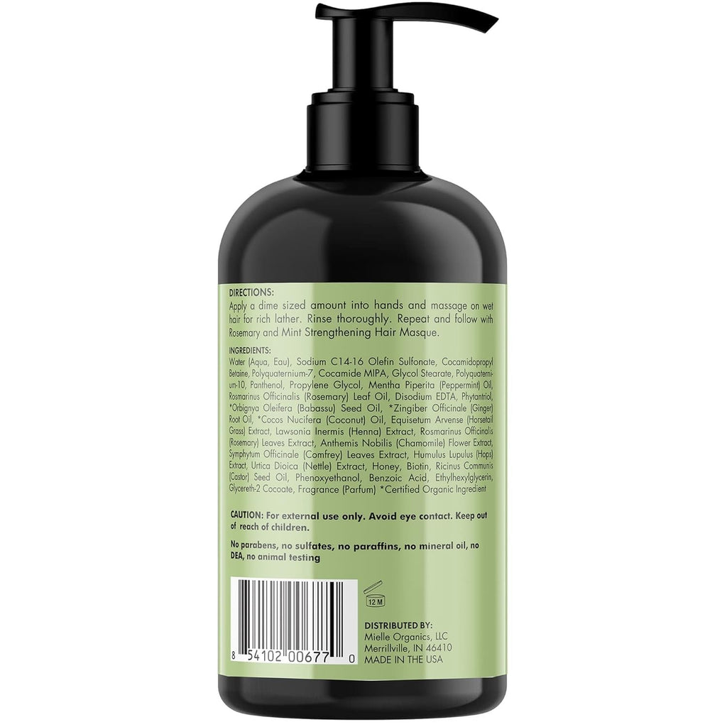 Mielle Organics Rosemary Mint Biotin Shampoo Moisturizing Strengthening Hair