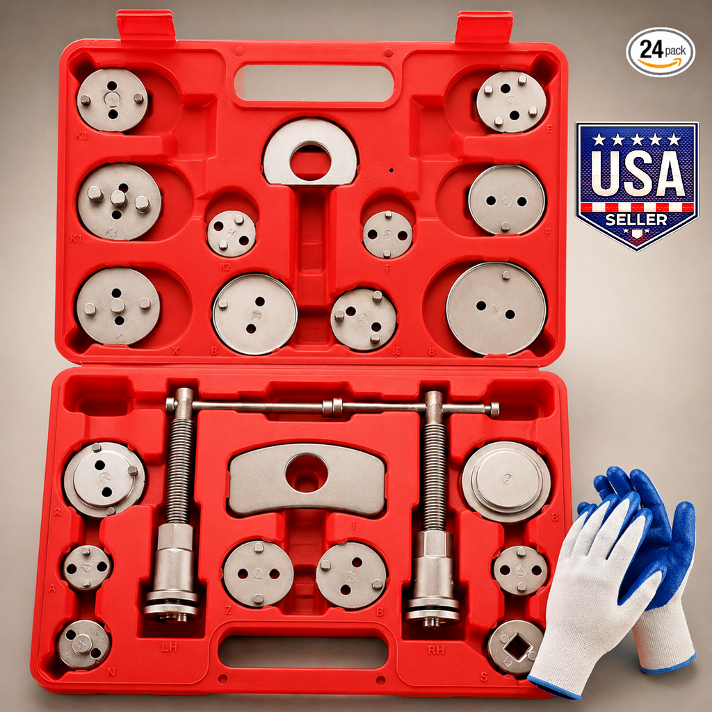 Acymner 24PCS Disc Brake Caliper Tool Kit | Heavy Duty Disc Brake Piston Caliper