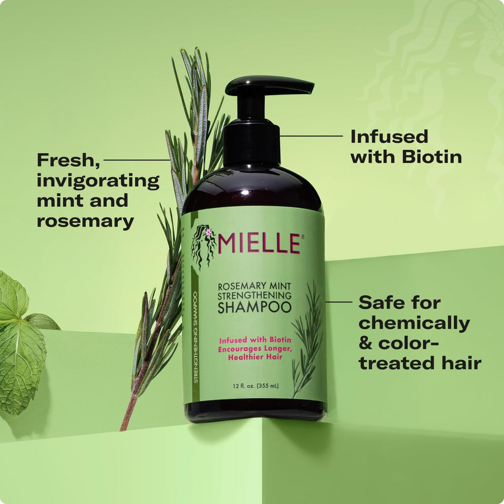 Mielle Organics Rosemary Mint Biotin Shampoo Moisturizing Strengthening Hair